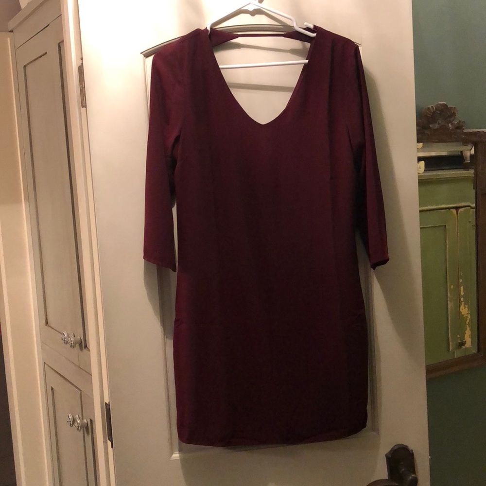 Dark red dress